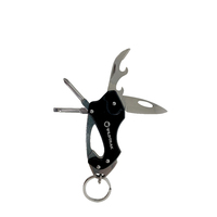 Multi Tool 6 In 1 Function For Key Ring Black 1 Piece Black Stainless Steel