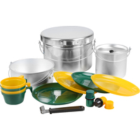 Aluminium 4 Person Mess Kit 16 Piece Set, Tableware & Travel Cookware