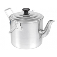 Billy Camp Tea Pot w/Strainer Aluminium 2.8L in Gift Box Metal Silver