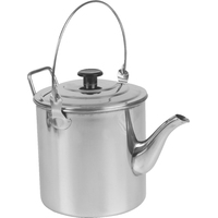 Billy Camp Tea Pot w/Strainer Stainless Steel 1.8L in Gift Box Metal Silver