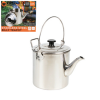 Billy Camp Tea Pot w/Strainer Stainless Steel 2.8L in Gift Box Metal Silver