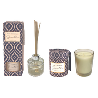 Reed Diffuser & Candle Gift Set Breathe Scented from The Indigo Collection in Boxes