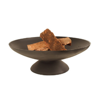 Fire Pit Cast Iron 76x23cm Rustic Themed 8mm Thick Outdoors Bowl Shape