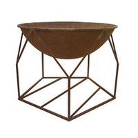 Fire Pit Bowl Outdoor Buckingham 70x70x55cm Rust Coloured Iron