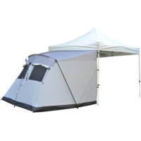 5 Person Tent Attachment for Size Wall of 3m Gazebo Width Attach Easily Silver