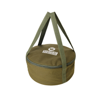 Canvas Camp Oven Carry Bag 470gsm Padded 26x26x11cm 1.9L Green