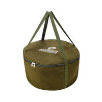 Canvas Camp Oven Carry Bag 470gsm Padded 45x45x23cm 11.3L Green