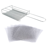 Camp Toaster Stainless Steel Metal + Spare Extra Gauze Sheets Set