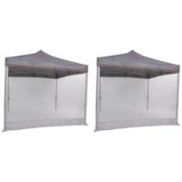 Gazebo Side Walls 2 Piece Set Mesh 3m Width In Carry Bag