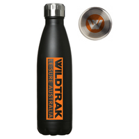 Wildtrak Drink Water Bottle Stainless Steel 500ml Black Durable Metal