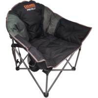 Prevelly Camp Chair Outdoor Black Cushioned 96x91x68cm 136kg Rated