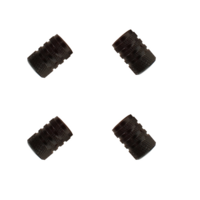 Alloy Tyre Valve Caps Anodized Aluminium Universal Fit Black