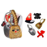5pce Pirate Shovel Play Set 23cm in Net Bag Kids Fun Beach Sand Tools & Bucket