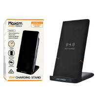 15W Wireless Charging Stand 1 Piece Black Fast Charge Qi Enabled Devices