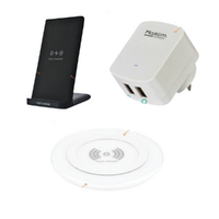 3pce Wireless Charging Set Stand + Dual USB Port Charger + Wireless Fast Charger