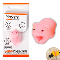 Cable Muncher Cable Protector Pink Pig 1 Piece Cute Design Easy Install