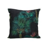 45cm Tropical Style Polyester Cushion in Modern Retro Deep Tones