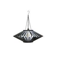 1pce 24x62cm Spike Black Pendant Hanging Ceiling Light Designer Industrial Shape Wood