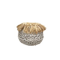 1pce 35x45cm Banana Rope White Basket Plant/Pot Holder
