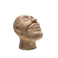 1pce 21cm Smiling Joe Brown Statue Resin Head Designer Décor