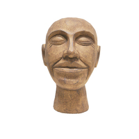 1pce 30cm Smiling Joe Brown Statue Resin Head Designer Décor