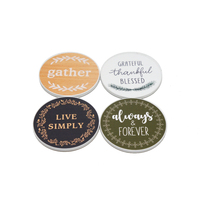 4pce Blessed Life Coasters Inspirational Coffee Table Décor Gift Set