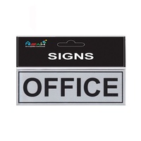 OFFICE Steel Sign Black / Silver 18X5.5cm S005
