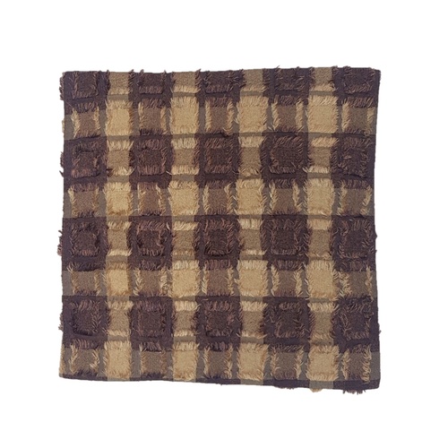 40cm Cushion Decor Polyester Chocolate Shaggy Pattern