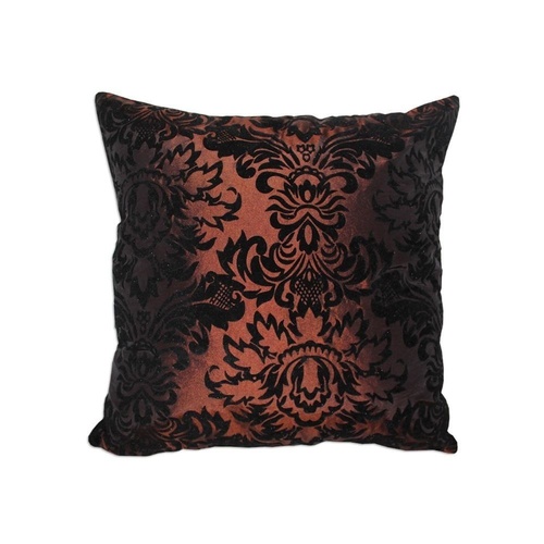 40cm Cushion Brown & Black French Provincial Insert Included Polyester