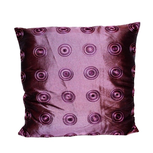 40cm Cushion Decor Polyester Purple Retro Circles