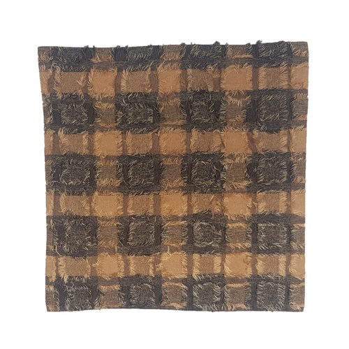 40cm Cushion Decor Polyester Assorted Designs Caramel Shaggy Pattern