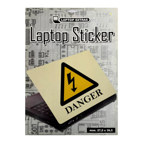 Danger Zone Sign Laptop Notebook Sticker Decal Max Size 27.5cm x 36.5cm