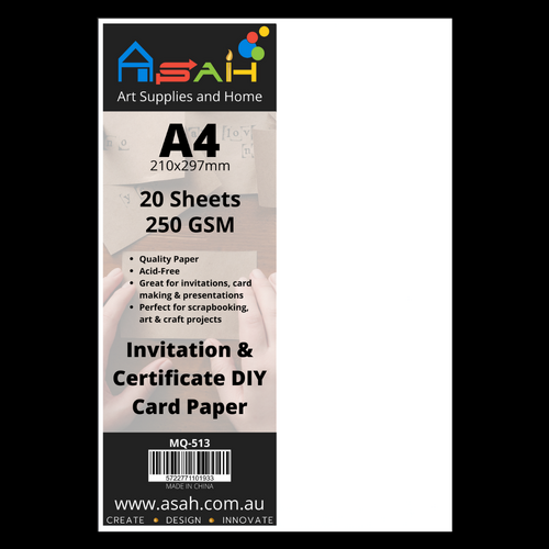 20 Sheets White Watermark Certificate / Invitation Card Paper 250gsm, A4, Acid Free