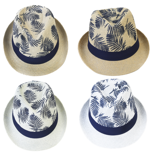 Fedora Hat Bundle 4 Pieces Set White & Beige Colours Bucks Party Style