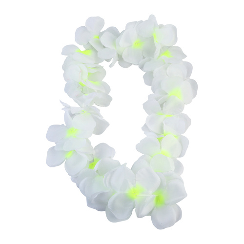 1pce Hawaiian Lei Garland White Flower Wreath for Fancy Dress Party Full and Plush
