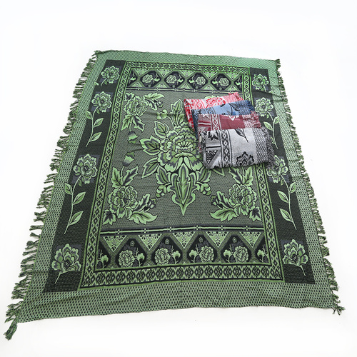 Green Boho Throw Rug, Table Cloth, Picnic, Camping Blanket 180x200cm 