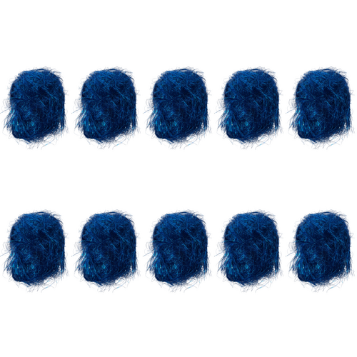 10x Blue Foil Tinsel Fuzz Shredded Metallic Spray Wedding Party Decorations