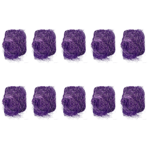 10x Purple Foil Tinsel Fuzz Shredded Metallic Spray Wedding Party Decorations