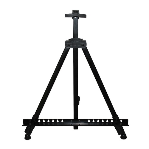 Black Aluminium Tripod Easel with Adjustable Feet suitable for up to 80x80cm With Carry Case