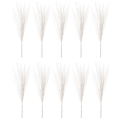 10pce White Display Grass Set Stem 150cm Artificial Plant / Flower Filler