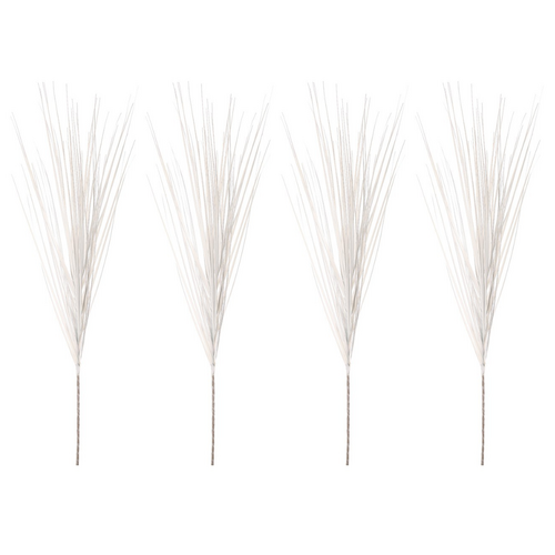 4pce White Display Grass Stem 150cm Artificial Plant / Flower Filler