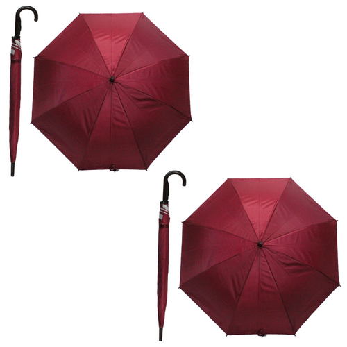 2x Red Umbrellas Set 109cm Business Golf Large Automatic Open Waterproof