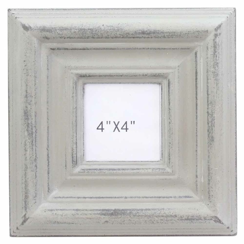 Photo Frame 23.5cm Green Wash Wooden Beach Vintage Style 4x4" Prints