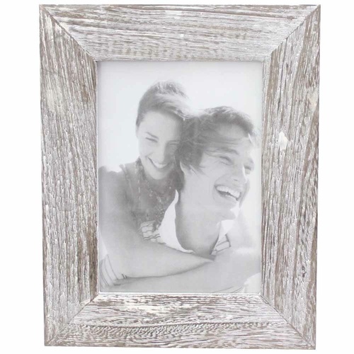 25x20cm Wooden Beach Brown Wash Photo Frame for 5x7۝ Prints Vintage Style
