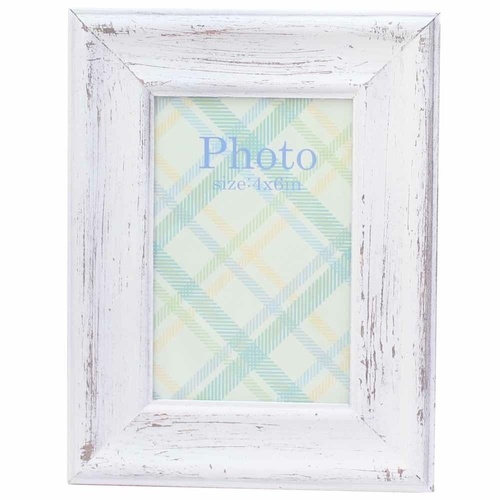 22x17cm Wooden Beach White Wash Photo Frame for 4x6۝ Prints Vintage Style