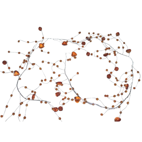4x Orange Beaded Garlands Wire Crystal Beaded Branch Wedding Decoration 120cm