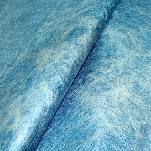 Blue - 60cm Fine Fibrous Organza Glass Paper Florists Craft Gift Wrap