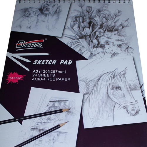 Sketch Book 160gsm 24 Sheets A3 160GSM Acid Free