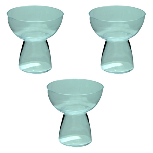 3pce 11cm Glass Candle Urn / Vase for Tealight & Floating Candles