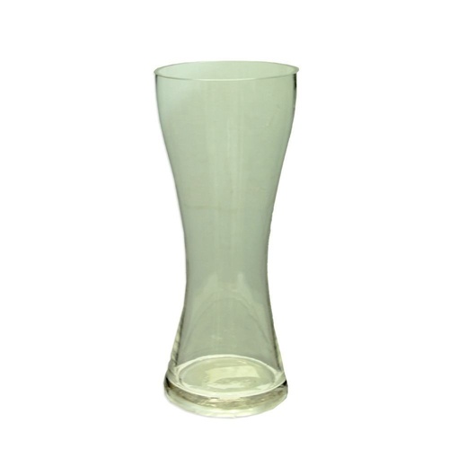 2pce 25cm Glass Vintage Style Vase  with Slight Line Spiral Detail MQ-242